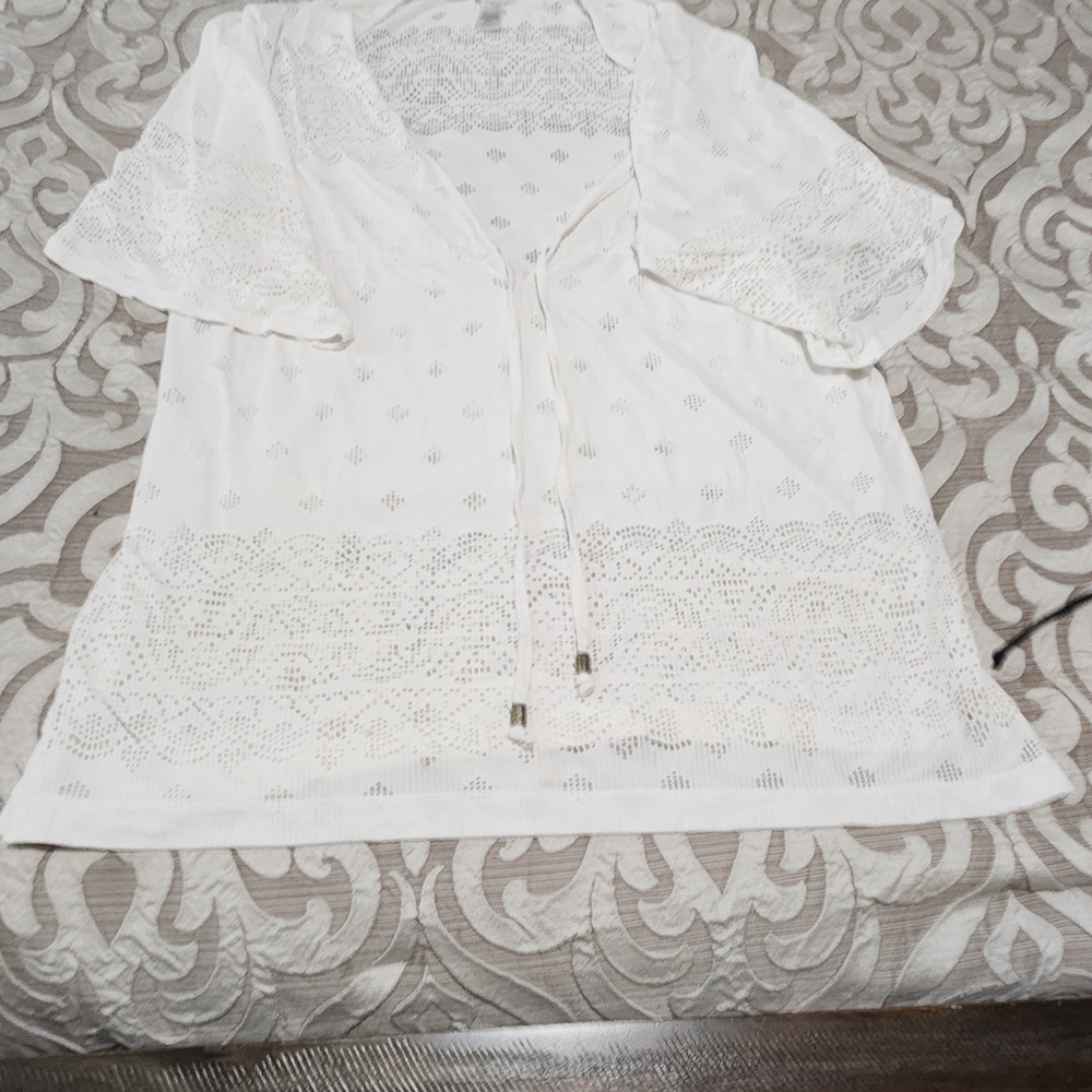 White Lace Swim Coveup